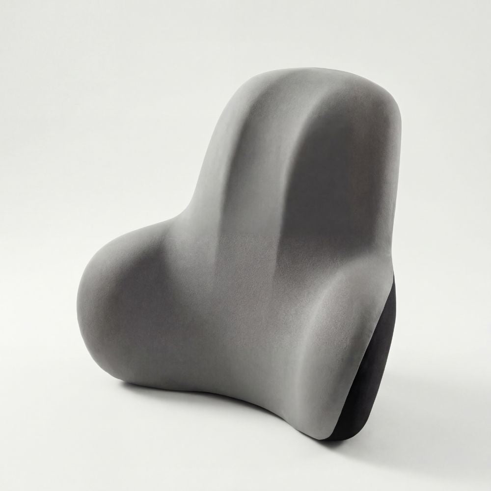 Coussin lombaire haute densité sur fond blanc.
