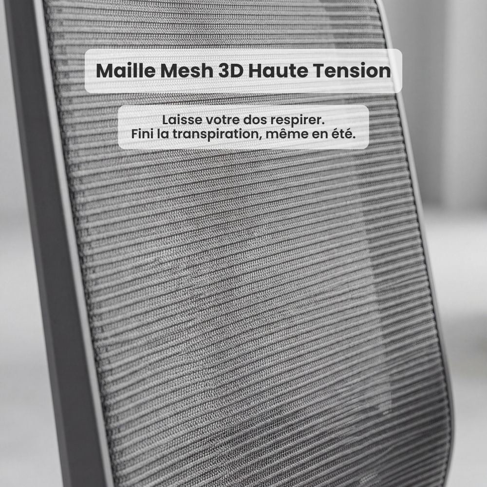 Dossié de la chaise en maille pour éviter la transpiration.